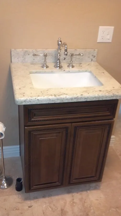 Finished bathroom vanity for Water Line Repair in Bithlo